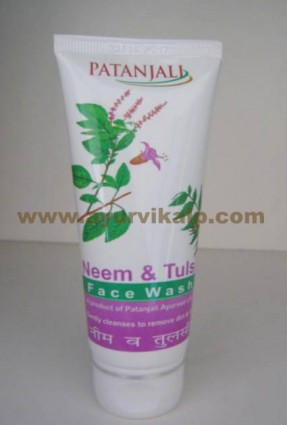 Patanjali, NEEM & TULSI, Face Wash, 60g, For Remove Dirt & Oil